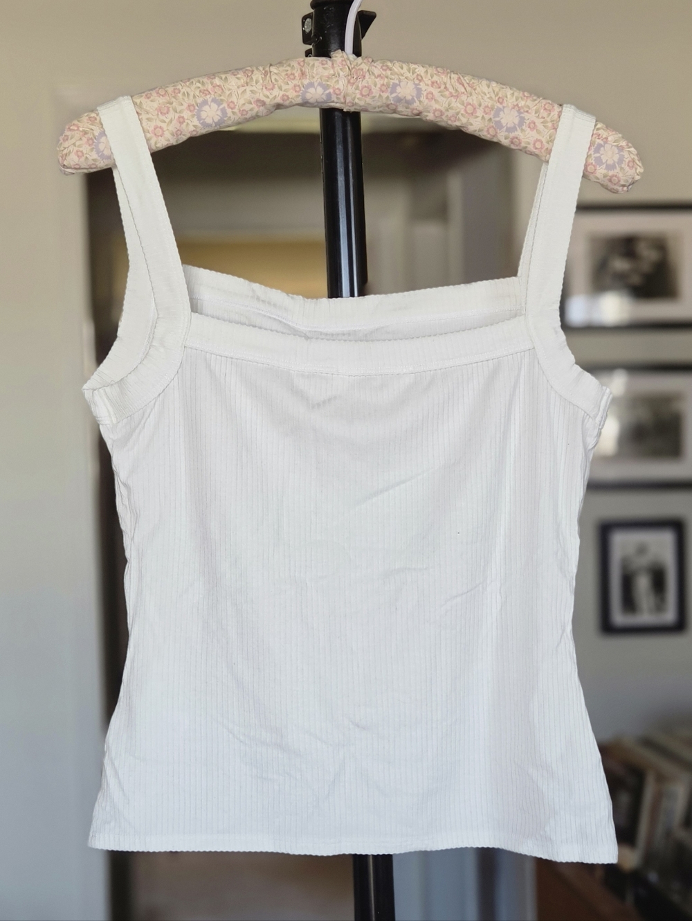 Reformation White Ribbed Square-Neck Tank - Picture 2 of 4